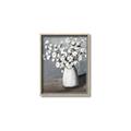 Picture of White flower in vase _GroupedProduct_Rectangle_Portrait_Canvas_Framed_