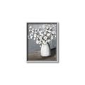 Picture of White flower in vase _GroupedProduct_Rectangle_Portrait_Canvas_Framed_