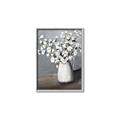 Picture of White flower in vase _GroupedProduct_Rectangle_Portrait_Canvas_Framed_