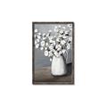 Picture of White flower in vase _GroupedProduct_Rectangle_Portrait_Canvas_Framed_