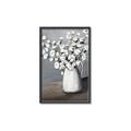 Picture of White flower in vase _GroupedProduct_Rectangle_Portrait_Canvas_Framed_