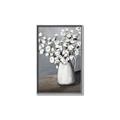 Picture of White flower in vase _GroupedProduct_Rectangle_Portrait_Canvas_Framed_