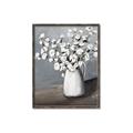 Picture of White flower in vase _GroupedProduct_Rectangle_Portrait_Canvas_Framed_