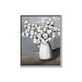 Picture of White flower in vase _GroupedProduct_Rectangle_Portrait_Canvas_Framed_