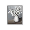 Picture of White flower in vase _GroupedProduct_Rectangle_Portrait_Canvas_Framed_