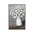 Picture of White flower in vase _GroupedProduct_Rectangle_Portrait_Canvas_Framed_