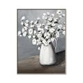 Picture of White flower in vase _GroupedProduct_Rectangle_Portrait_Canvas_Framed_