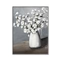 Picture of White flower in vase _GroupedProduct_Rectangle_Portrait_Canvas_Framed_