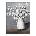 Picture of White flower in vase _GroupedProduct_Rectangle_Portrait_Canvas_Framed_