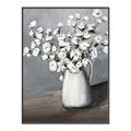 Picture of White flower in vase _GroupedProduct_Rectangle_Portrait_Canvas_Framed_