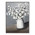 Picture of White flower in vase _GroupedProduct_Rectangle_Portrait_Canvas_Framed_