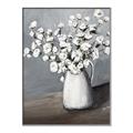 Picture of White flower in vase _GroupedProduct_Rectangle_Portrait_Canvas_Framed_