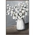 Picture of White flower in vase _GroupedProduct_Rectangle_Portrait_Canvas_Framed_