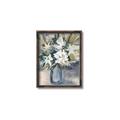 Picture of Bouquet in Blue Vase _GroupedProduct_Rectangle_Portrait_Canvas_Framed_
