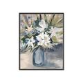 Picture of Bouquet in Blue Vase _GroupedProduct_Rectangle_Portrait_Canvas_Framed_