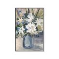Picture of Bouquet in Blue Vase _GroupedProduct_Rectangle_Portrait_Canvas_Framed_