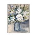 Picture of Bouquet in Blue Vase _GroupedProduct_Rectangle_Portrait_Canvas_Framed_