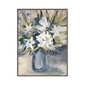 Picture of Bouquet in Blue Vase _GroupedProduct_Rectangle_Portrait_Canvas_Framed_