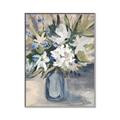 Picture of Bouquet in Blue Vase _GroupedProduct_Rectangle_Portrait_Canvas_Framed_