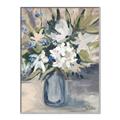Picture of Bouquet in Blue Vase _GroupedProduct_Rectangle_Portrait_Canvas_Framed_