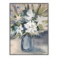 Picture of Bouquet in Blue Vase _GroupedProduct_Rectangle_Portrait_Canvas_Framed_