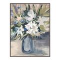 Picture of Bouquet in Blue Vase _GroupedProduct_Rectangle_Portrait_Canvas_Framed_