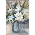 Picture of Bouquet in Blue Vase _GroupedProduct_Rectangle_Portrait_Canvas_Framed_