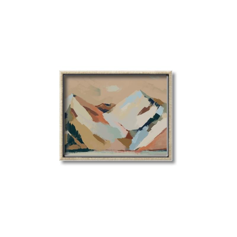 Picture of Colorblocked Mountains _GroupedProduct_Rectangle_Landscape_Canvas_Framed_