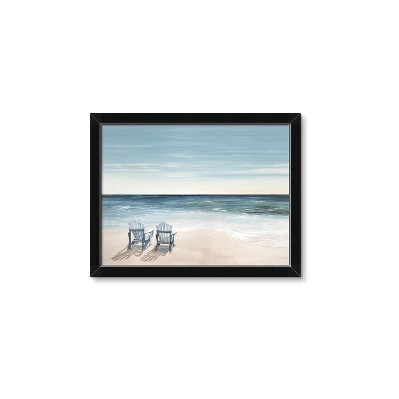 Picture of Two  Adirondack Chairs on the Beach _GroupedProduct_Rectangle_Landscape_Framed_Matted_