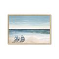 Picture of Two  Adirondack Chairs on the Beach _GroupedProduct_Rectangle_Landscape_Framed_Matted_