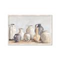 Picture of Vases on wooden table _GroupedProduct_Rectangle_Landscape_Framed_Matted_