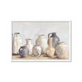 Picture of Vases on wooden table _GroupedProduct_Rectangle_Landscape_Framed_Matted_