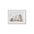 Picture of Vases on wooden table _GroupedProduct_Rectangle_Landscape_Framed_Matted_