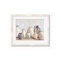 Picture of Vases on wooden table _GroupedProduct_Rectangle_Landscape_Framed_Matted_