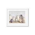 Picture of Vases on wooden table _GroupedProduct_Rectangle_Landscape_Framed_Matted_
