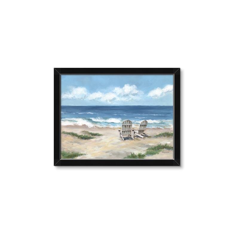 Picture of Chairs on beach _GroupedProduct_Rectangle_Landscape_Framed_Matted_