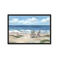 Picture of Chairs on beach _GroupedProduct_Rectangle_Landscape_Framed_Matted_