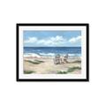 Picture of Chairs on beach _GroupedProduct_Rectangle_Landscape_Framed_Matted_