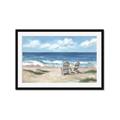 Picture of Chairs on beach _GroupedProduct_Rectangle_Landscape_Framed_Matted_