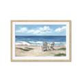 Picture of Chairs on beach _GroupedProduct_Rectangle_Landscape_Framed_Matted_