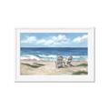 Picture of Chairs on beach _GroupedProduct_Rectangle_Landscape_Framed_Matted_