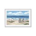 Picture of Chairs on beach _GroupedProduct_Rectangle_Landscape_Framed_Matted_