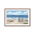 Picture of Chairs on beach _GroupedProduct_Rectangle_Landscape_Framed_Matted_