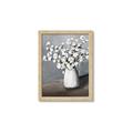 Picture of White flower in vase _GroupedProduct_Rectangle_Portrait_Framed_Matted_