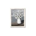 Picture of White flower in vase _GroupedProduct_Rectangle_Portrait_Framed_Matted_
