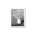 Picture of White flower in vase _GroupedProduct_Rectangle_Portrait_Framed_Matted_