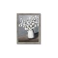 Picture of White flower in vase _GroupedProduct_Rectangle_Portrait_Framed_Matted_