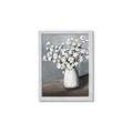 Picture of White flower in vase _GroupedProduct_Rectangle_Portrait_Framed_Matted_