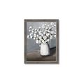 Picture of White flower in vase _GroupedProduct_Rectangle_Portrait_Framed_Matted_