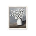 Picture of White flower in vase _GroupedProduct_Rectangle_Portrait_Framed_Matted_
